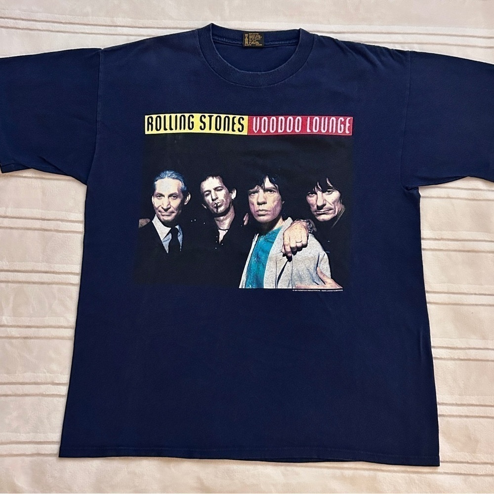 Vintage Rolling Stones T- Shirt Men’s SZ XL Voodoo Lounge Tour 1994-95 Cotton﻿